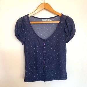 KIMCHI BLUE sheer cover top